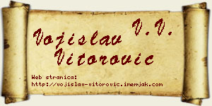 Vojislav Vitorović vizit kartica